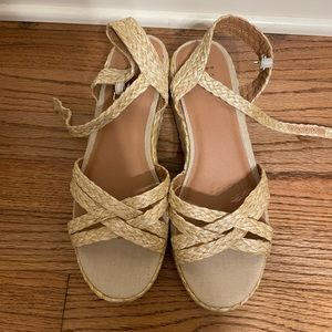 Basketweave Platform Sandal